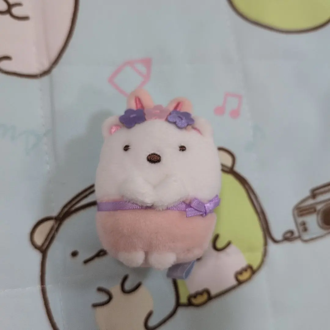 Thumbnail of Sumikko Gurashi Shirokuma Plush Doll with Flower Decoration