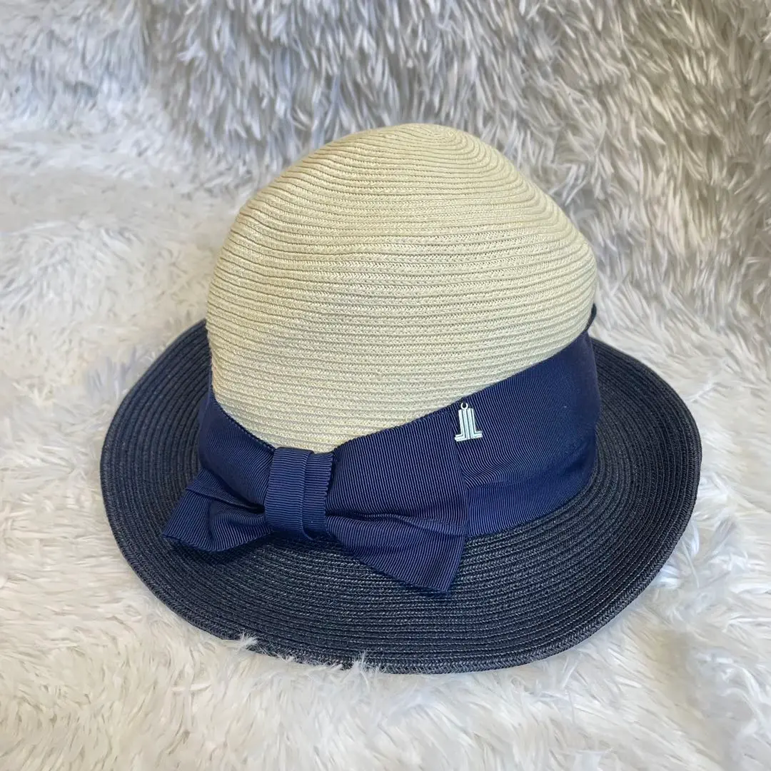 ランバン ストローハット 2way 麦わら帽子 新品 ランバンオンブルー