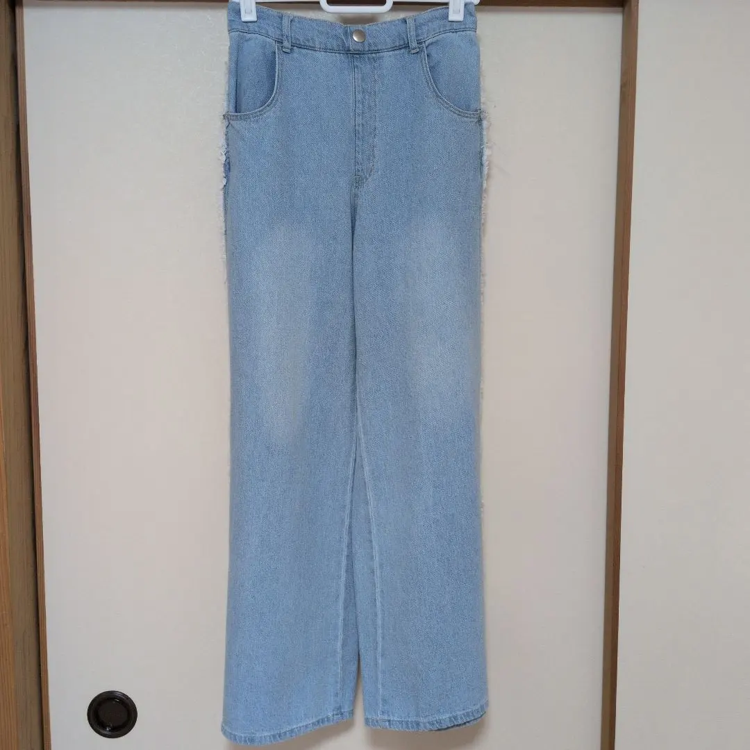 Right-on 兒童 牛仔褲 附荷葉邊 160 的縮圖