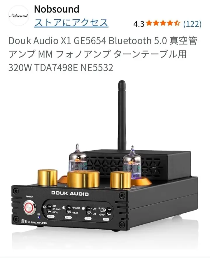 真空管アンプ Douk Audio X1 Bluetooth対応 美品 完動品 真空管アンプ Douk Audio X1 Bluetooth対応 美品 完動品