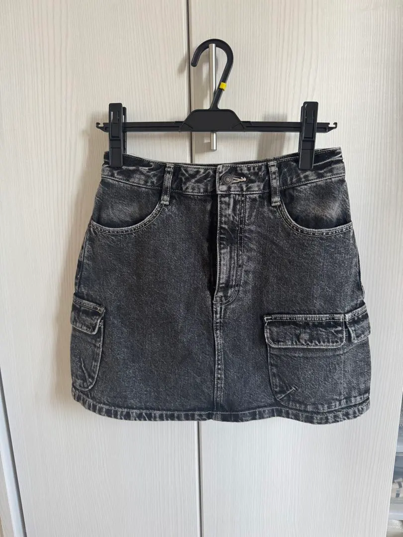 Thumbnail of Price reduced! New! Heather denim mini skirt with inner shorts, size M, with tags