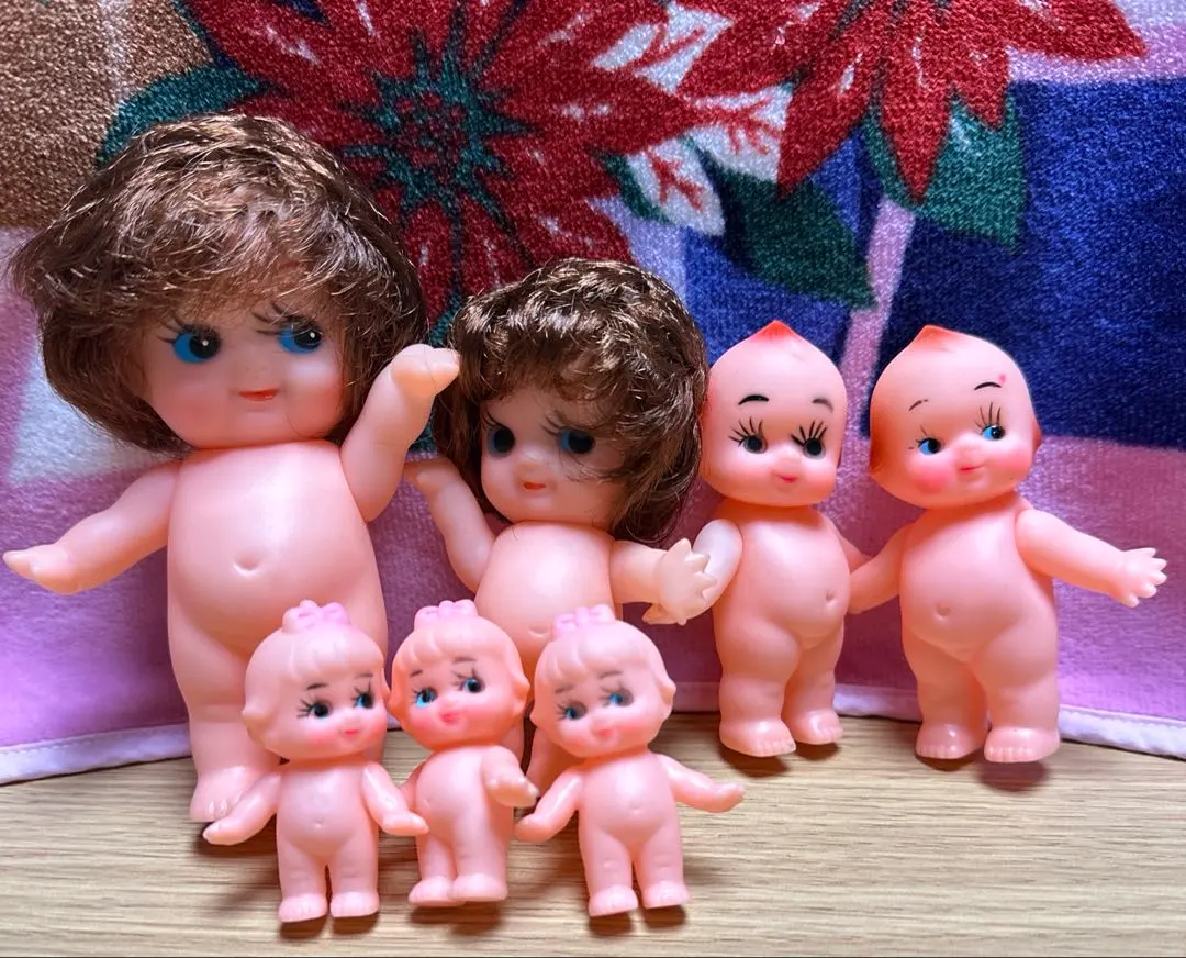 Thumbnail of Vintage Kewpie Dolls, Set of 7, Showa Retro, 5cm - 13cm