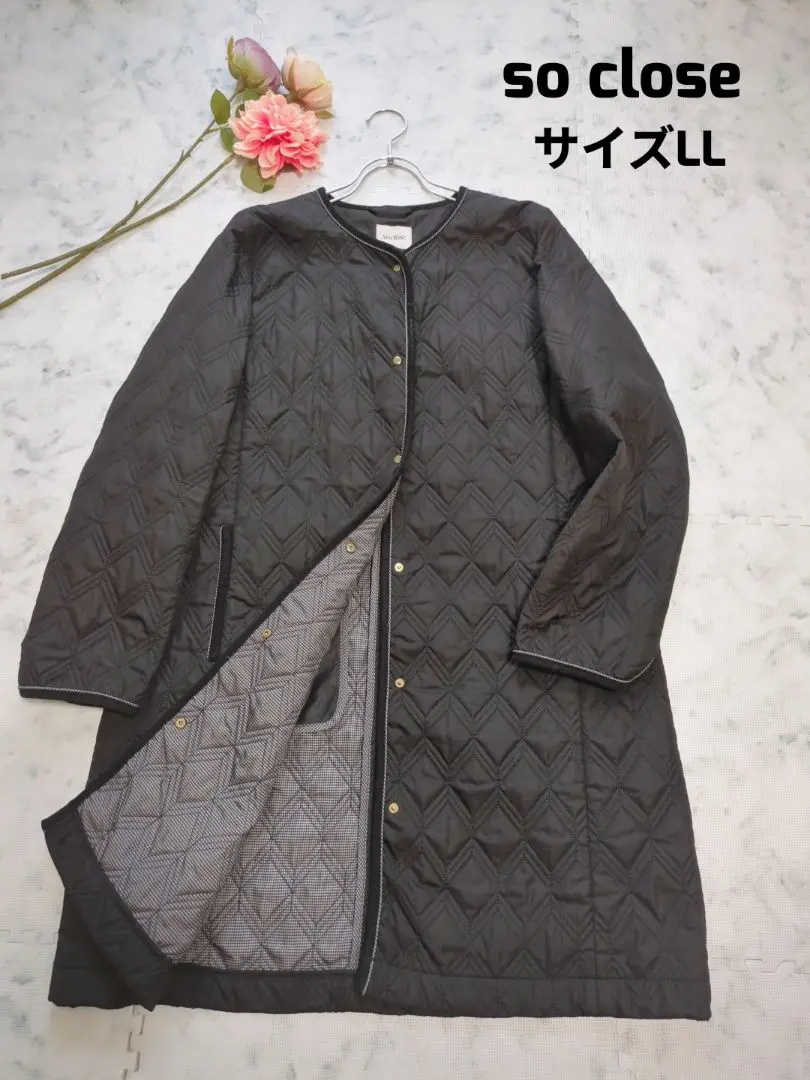 Thumbnail of So close: Quilting long coat, Dinos, size LL