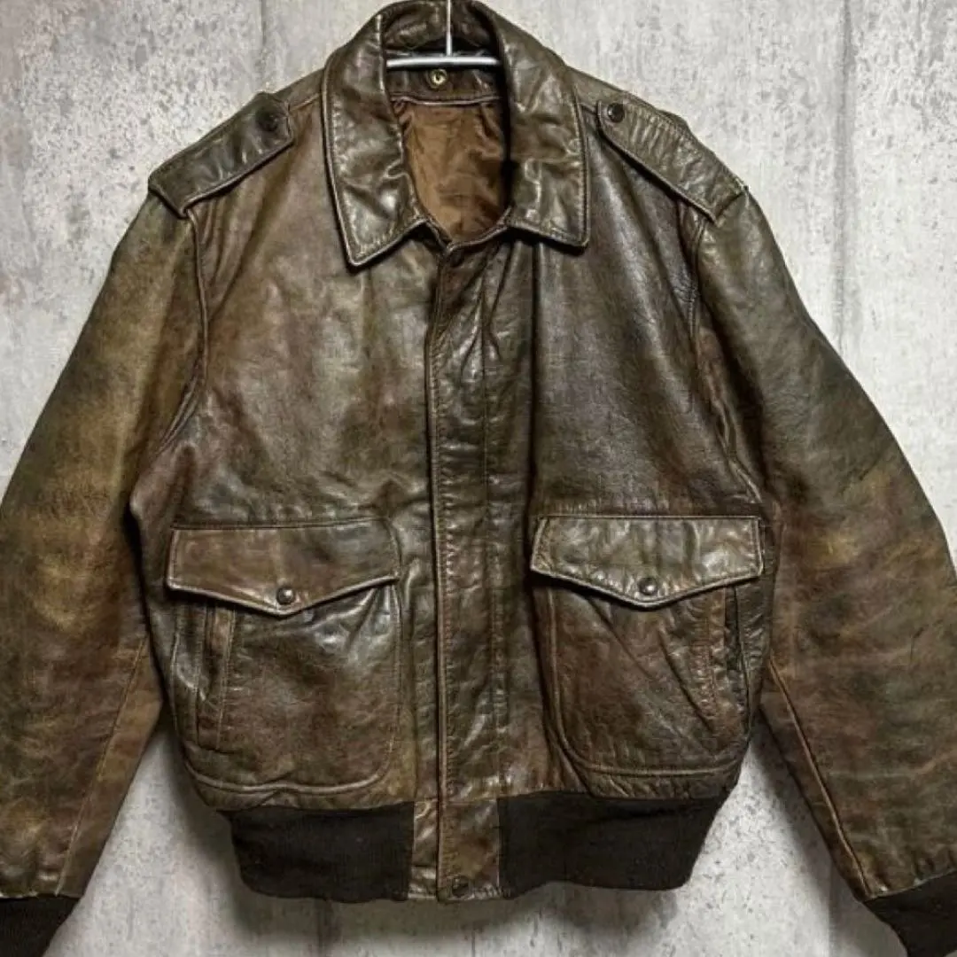 Thumbnail of Schott Leather Jacket A-2 Brown A2 G-1 G1 Flight