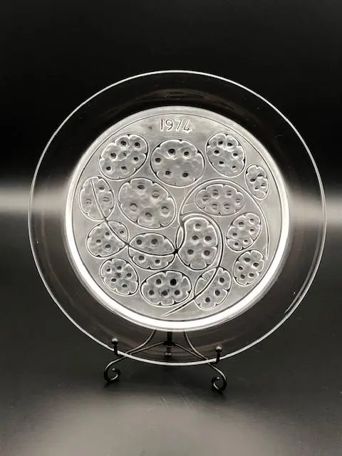 値下げ❗️新品・未使用❗️LALIQUE ラリック　フロステッド フラワー　小皿 超高級ガラス (LALIQUE ルネ・ラリック フロステッドフラワー