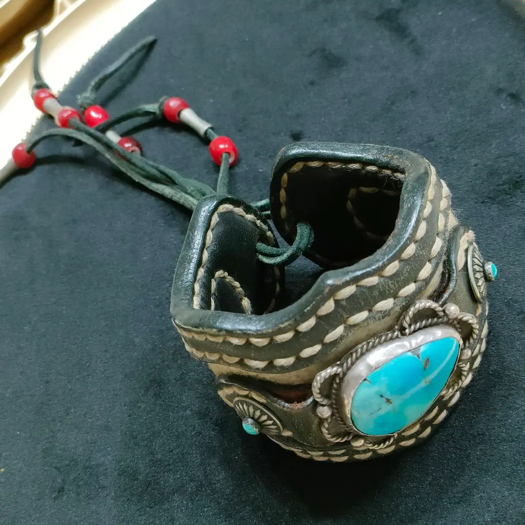 Thumbnail of 2AC29 Turquoise Bangle Retro Ethnic Style Rare