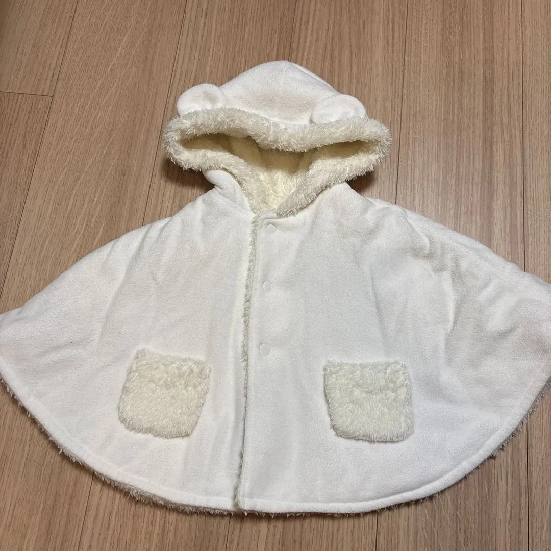 Thumbnail of Discount☆Comme Ça Fosse Baby Bear Ear Fluffy Poncho 50-80cm