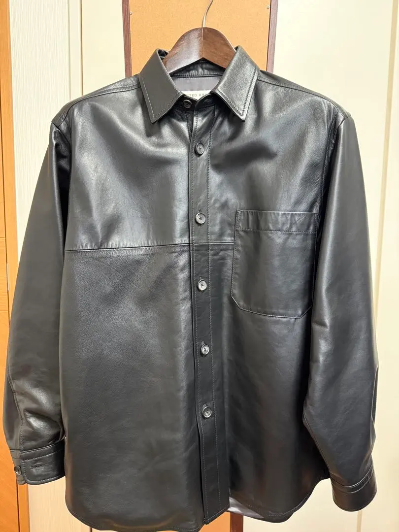 Thumbnail of UNITED ARROWS Black Leather Shirt, Sheepskin