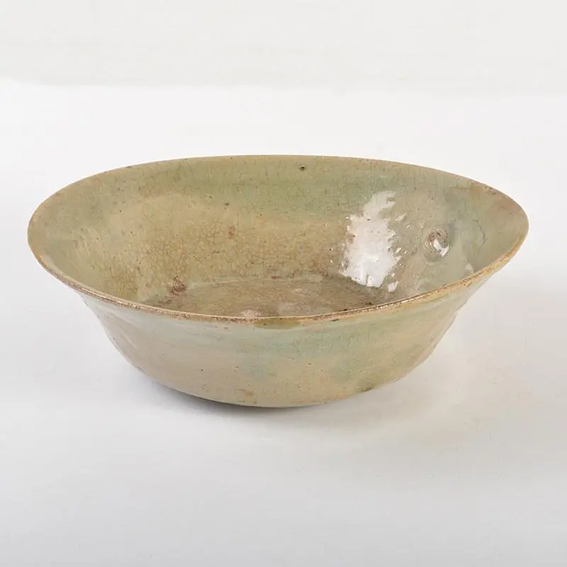 中国　越州窯青磁　茶碗　鉢　金継ぎ直し　時代箱　V　R4867 骨董品 越州窯青磁四耳壺 六朝時代