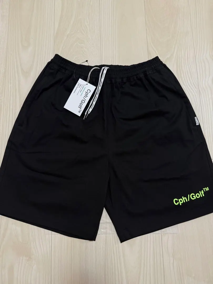 新品未使用　Cph/Golf™ ショートパンツ M ブルー ひざ上丈］カットオフ ワイドジオメトリック ショートパンツ