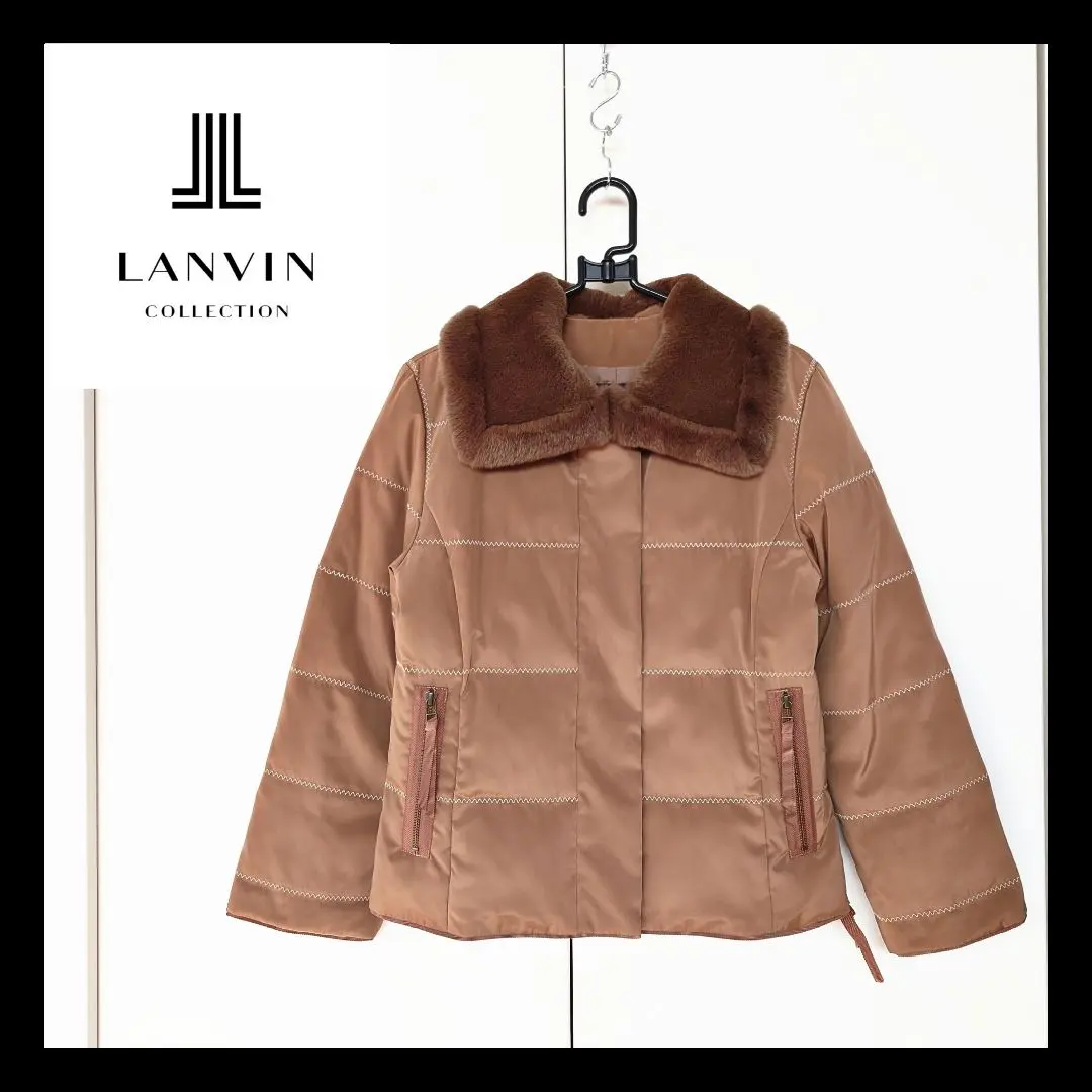 最終】LANVIN ベージュのシルクダウンコート25000円→18000円