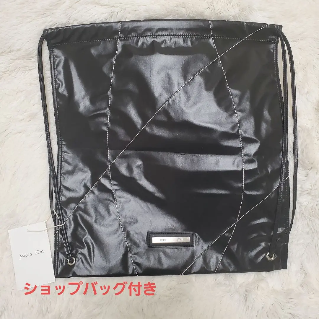 Matin. Kim ブラックリュック　新品未使用タグ付 Matin kim リュック バッグ ナップサック マーティンキム 新品の