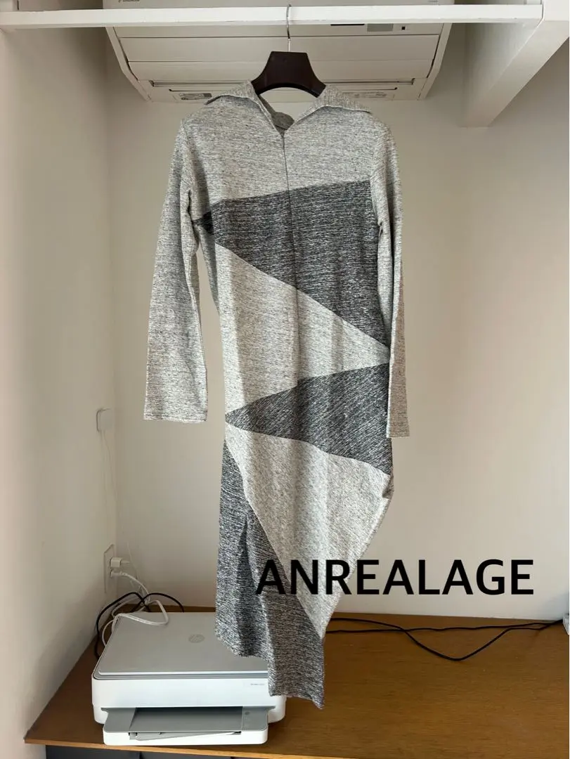 ANREALAGE カラーブロック ワンピース ドレス デニム アンリアレイジ