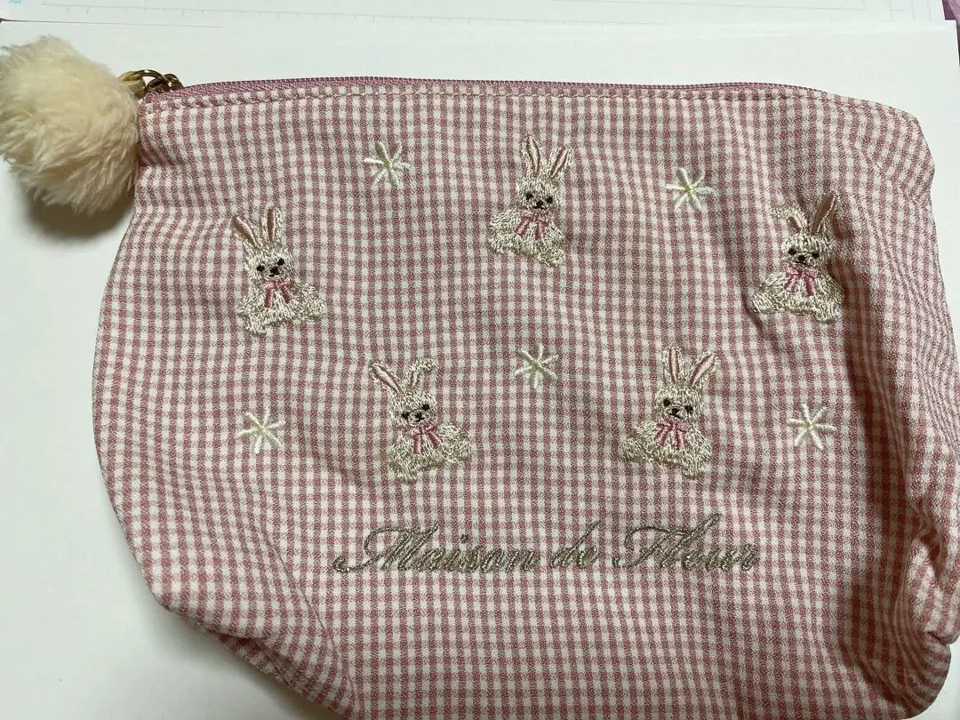 Thumbnail of Maison de FLEUR Rabbit Embroidery Pouch