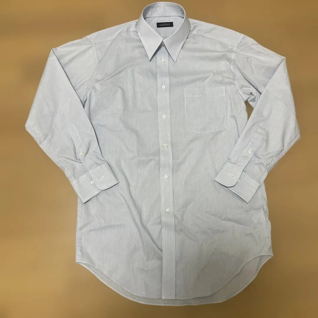 形態穩定 條紋 長袖襯衫 40-80 的縮圖