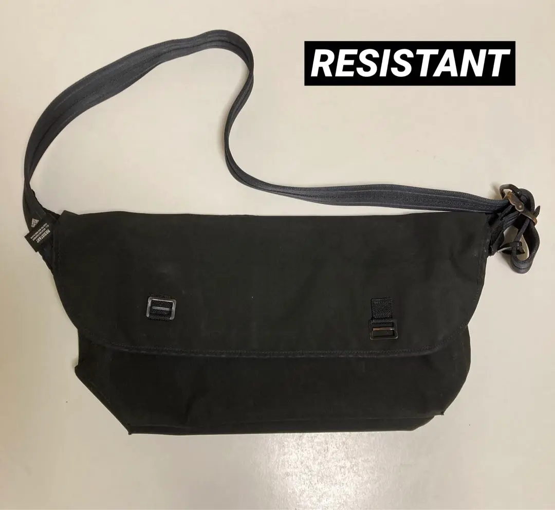 RESISTANTレジスタントメッセンジャーバッグショルダーバッグブラック黒 2025年最新】レジスタント ショルダーバッグの人気アイテム