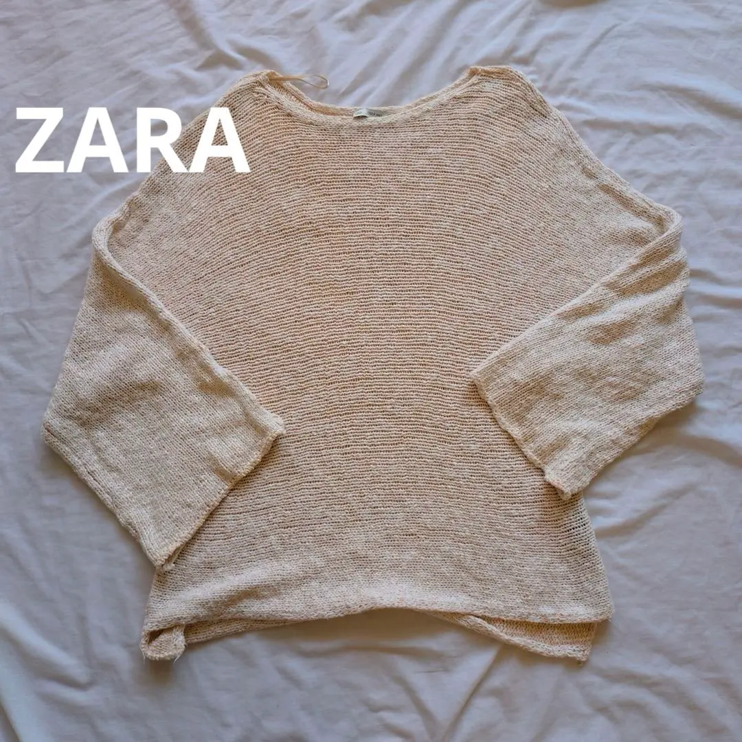 Thumbnail of Zara Low Gauge Knit Sweater 【S】Long Sleeve, Long Length, Slit Cuffs, Dolman Sleeve