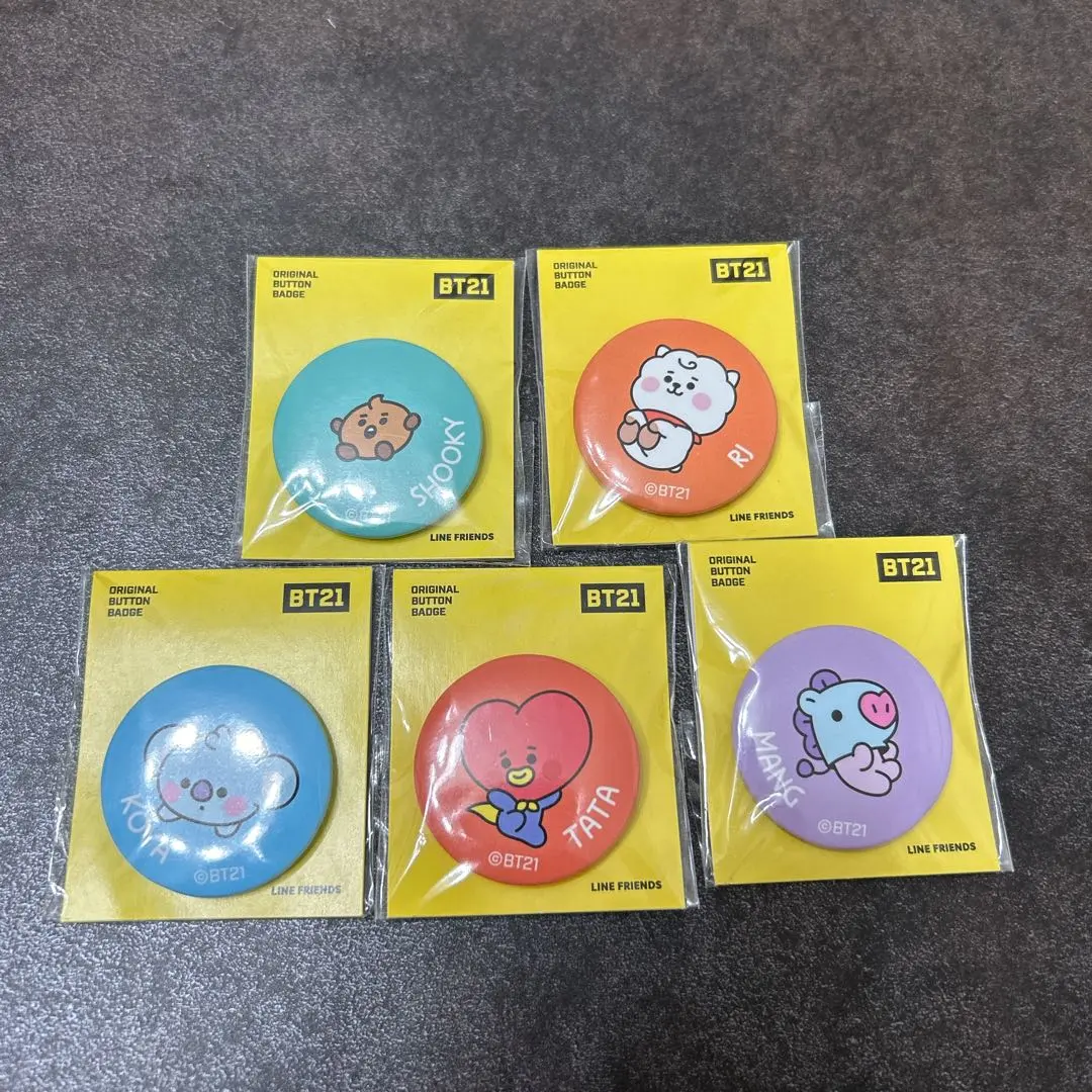Thumbnail of BT21 Pin Badges - Set of 5