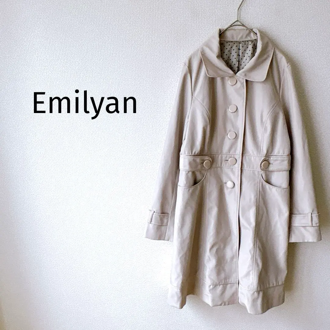 【艾米莉安】風衣 長版外套 11號 素色 立領 秋 的縮圖