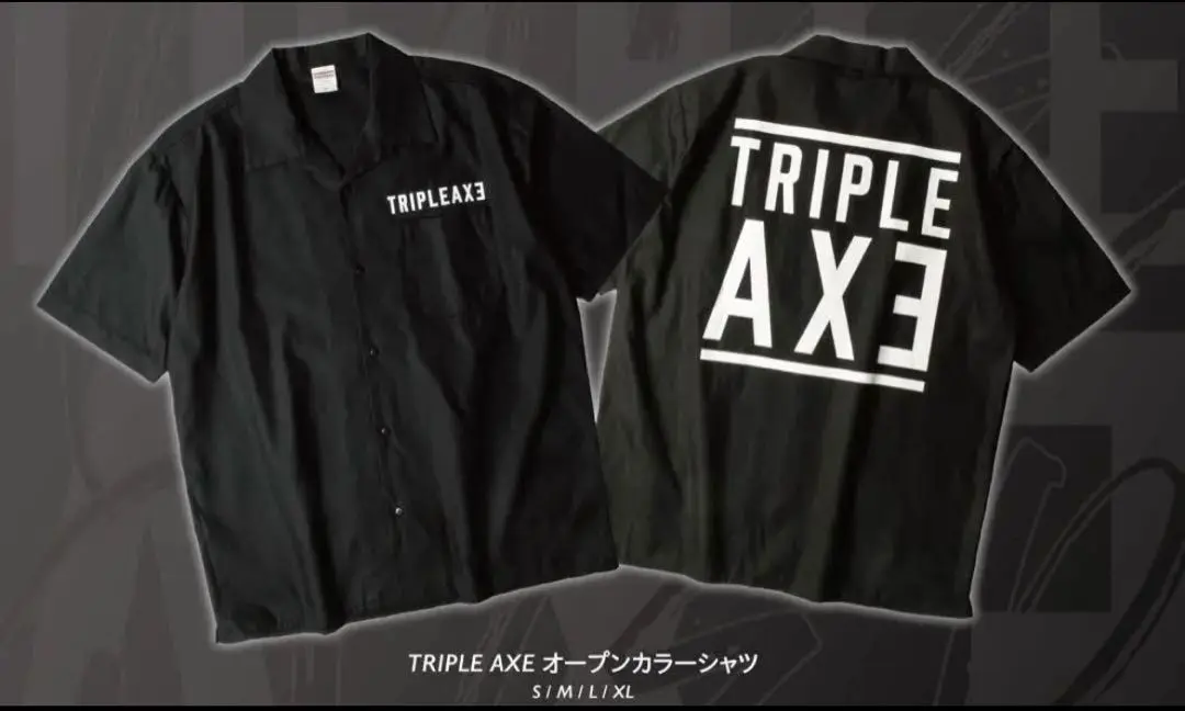 【最終値下げ】TRIPLE AXE ワークシャツ オープンカラーシャツ Lサイズ ポイント10倍】 TRIPLE AXE トリプルアックス サイズL オープン