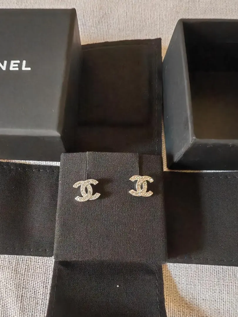 Thumbnail of CHANEL Coco Mark Earrings Rhinestone