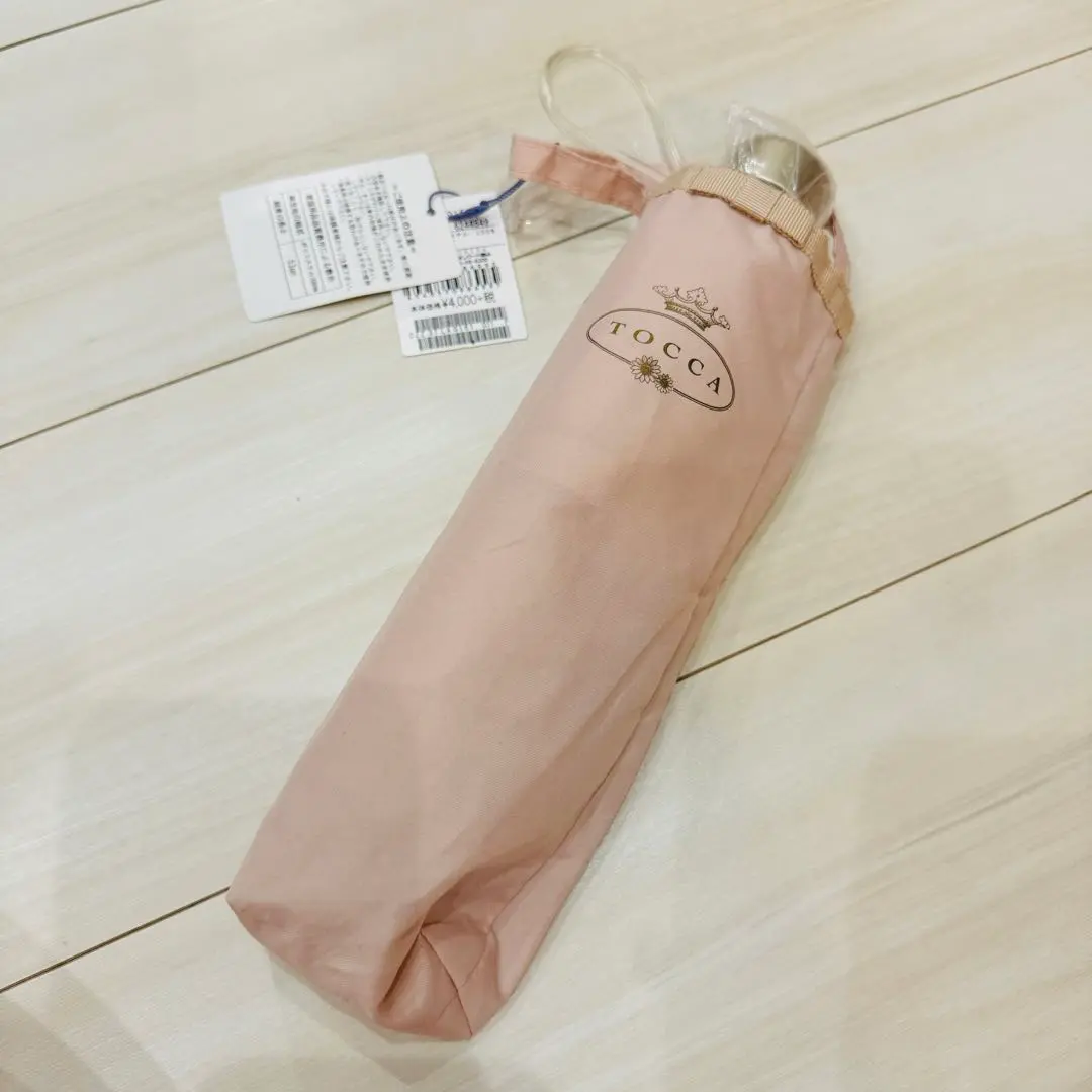 トッカ　TOCCA セット 折りたたみ傘 レインコート ポンチョ ピンク L 晴雨兼用・UVカット率(紫外線遮蔽率)99.9%以上・遮光率99.9%以上