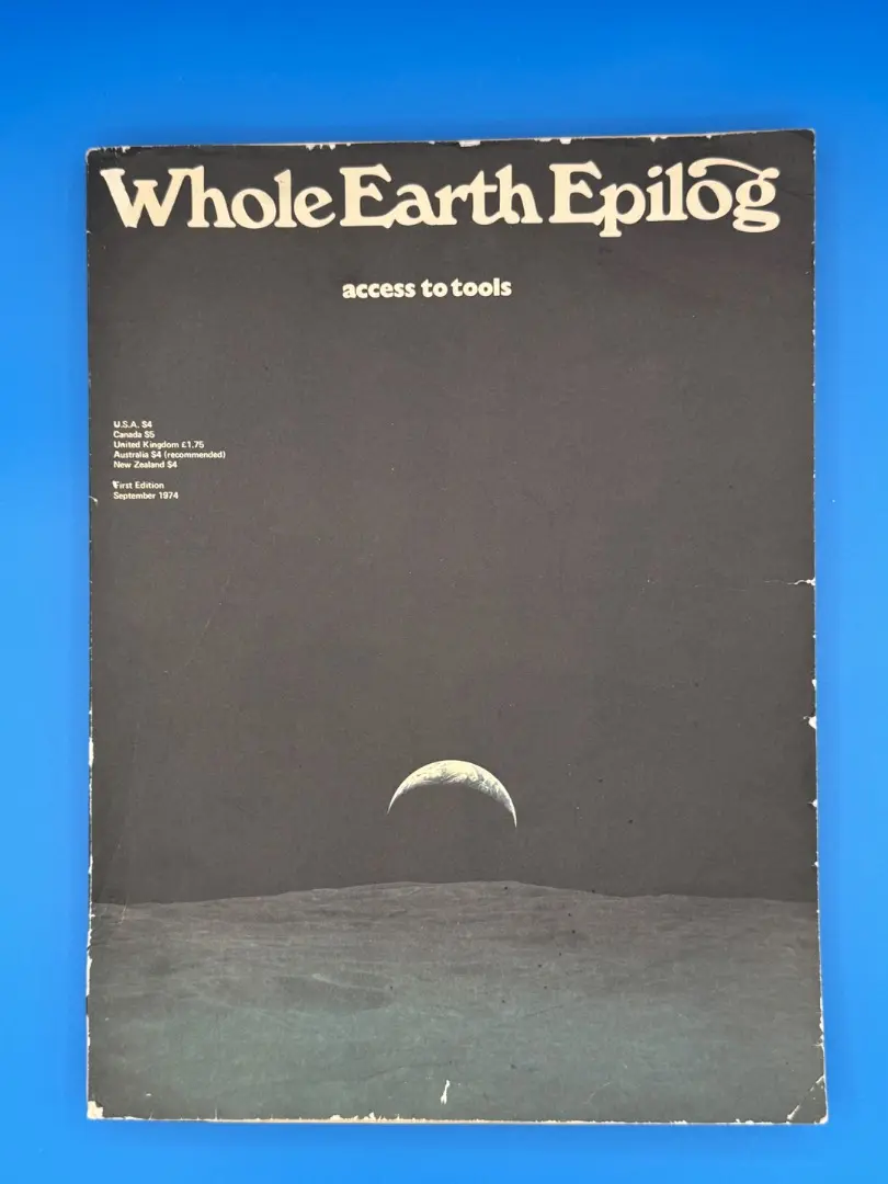 「Whole Earth Epilog 」ホールアースエピローグ 1974年刊 1974年刊 「Whole Earth Epilog」ホール アース エピローグ