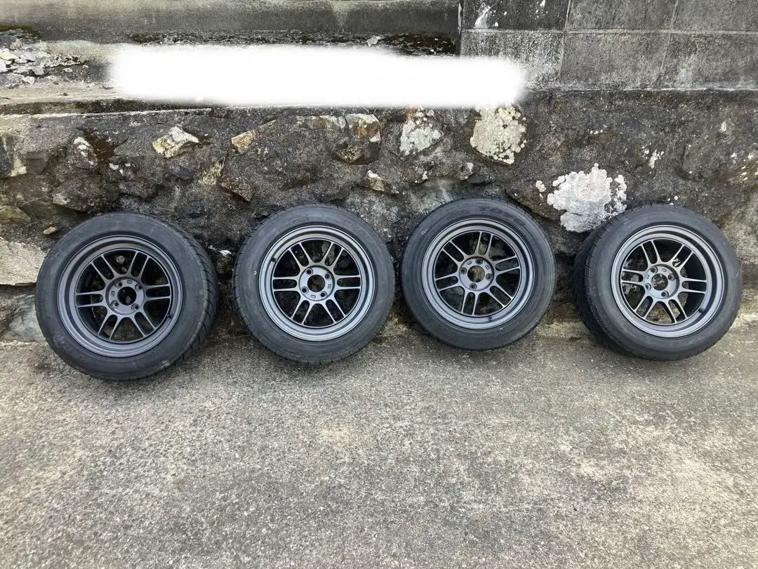 ENKEI RPF1RS15インチ8J＋28 ナンカンNS2 195 55 15 ENKEI エンケイRPF1 RS 15×8J ＋28 PCD 100 4穴 マットダーク