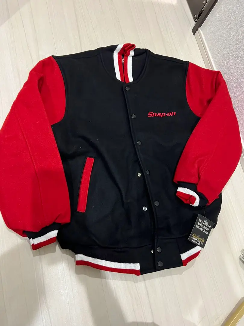 スナップオンスカジャン SNAP ONスナップオン スカジャンリバーシブルM黒ブラックメンズ