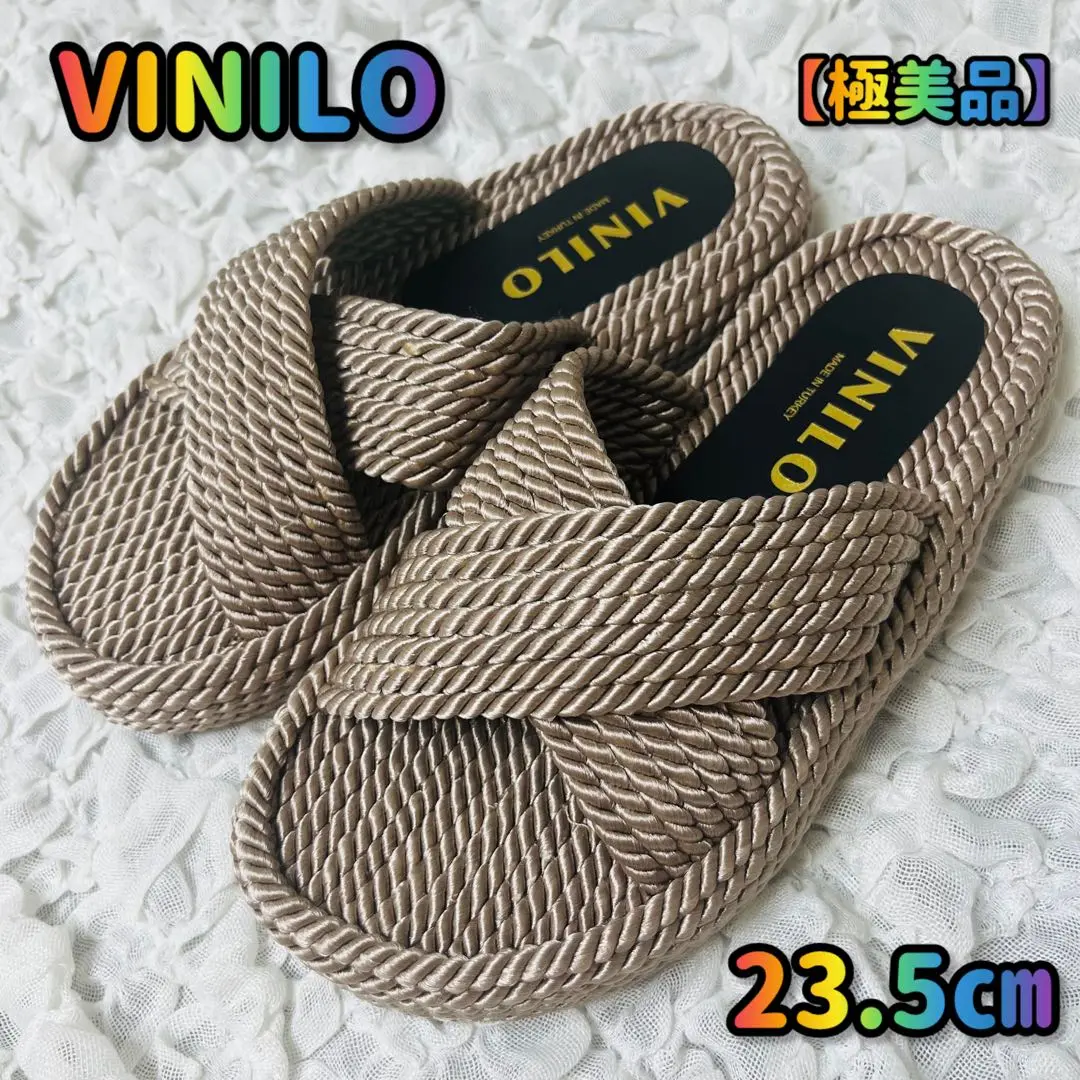 Thumbnail of VINILO Vinilo Flat Sandals Platform Braided Leather Brown 23.5cm Brown