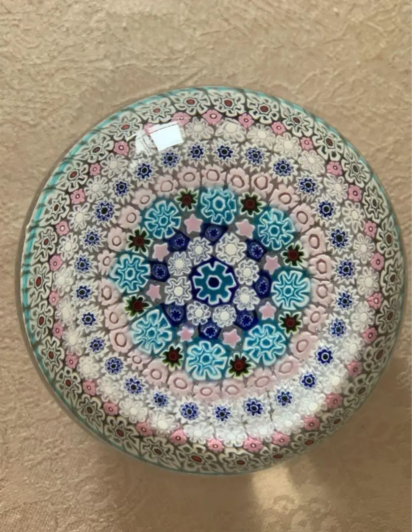 元箱付き　極美　ムラノ　ペーパーウェイト ミルフィオリ MURANO 超絶技巧 元箱付き 極美 ムラノ ペーパーウェイト ミルフィオリ MURANO
