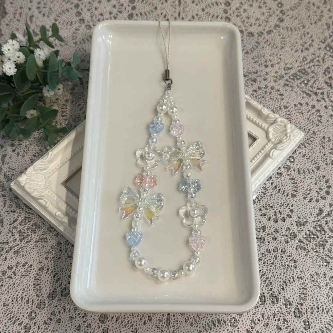 Thumbnail of m4 Handmade Ribbon Bead Strap Pink x Blue, Blue