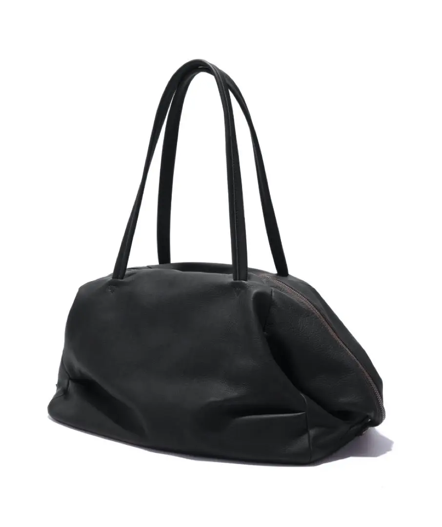 最終値下げ！ミスターオリーブ　レザー ボストンバッグ ブラウン MR.OLIVE E.O.I / WATERPROOF WASHABLE LEATHER DRAPE BOSTON