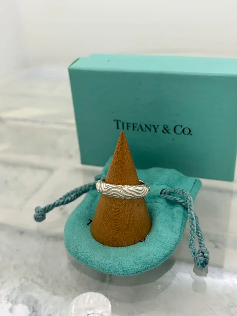 稀有 古董 蒂芙尼 TIFFANY 木紋 紋理戒指 的縮圖