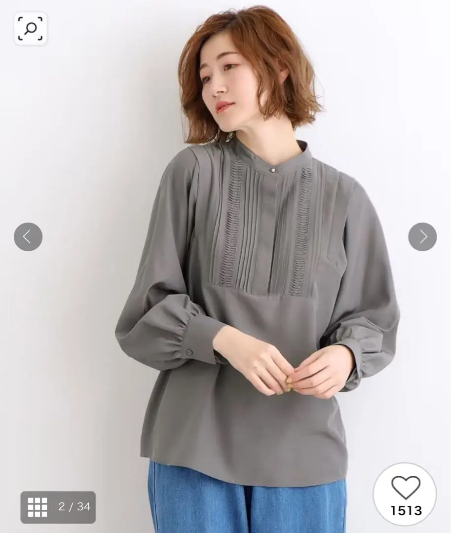 Fit more フィットモア　ピンタックカフスボリュームアウター　中綿コート 大人気インスタグラマーmikuコラボ！ピンタックカフスボリューム