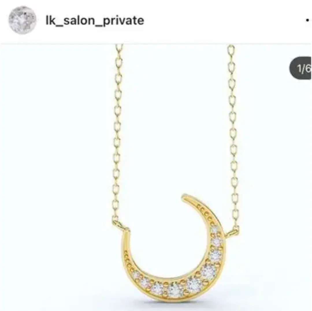 「最終値下げになります」LK サロン 月ミニネックレス&ピアス　YGダイヤモンド LK サロン 月ミニネックレス&ピアス YGダイヤモンド