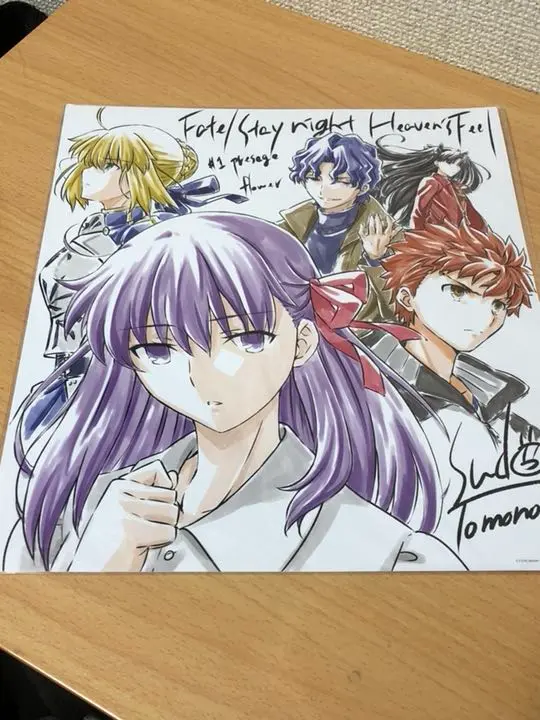 fate stay night マチアソビ　セイバー　　FGO サイン　ミニ色紙 fate stay night セイバー色紙 - メルカリ