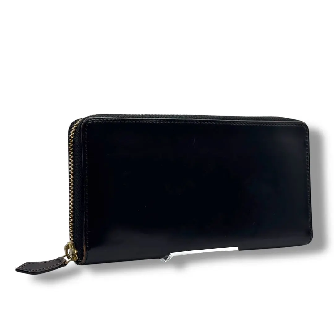 Thumbnail of ◎ COCOMEISTER Long Wallet Round Zipper Leather Black Embossed