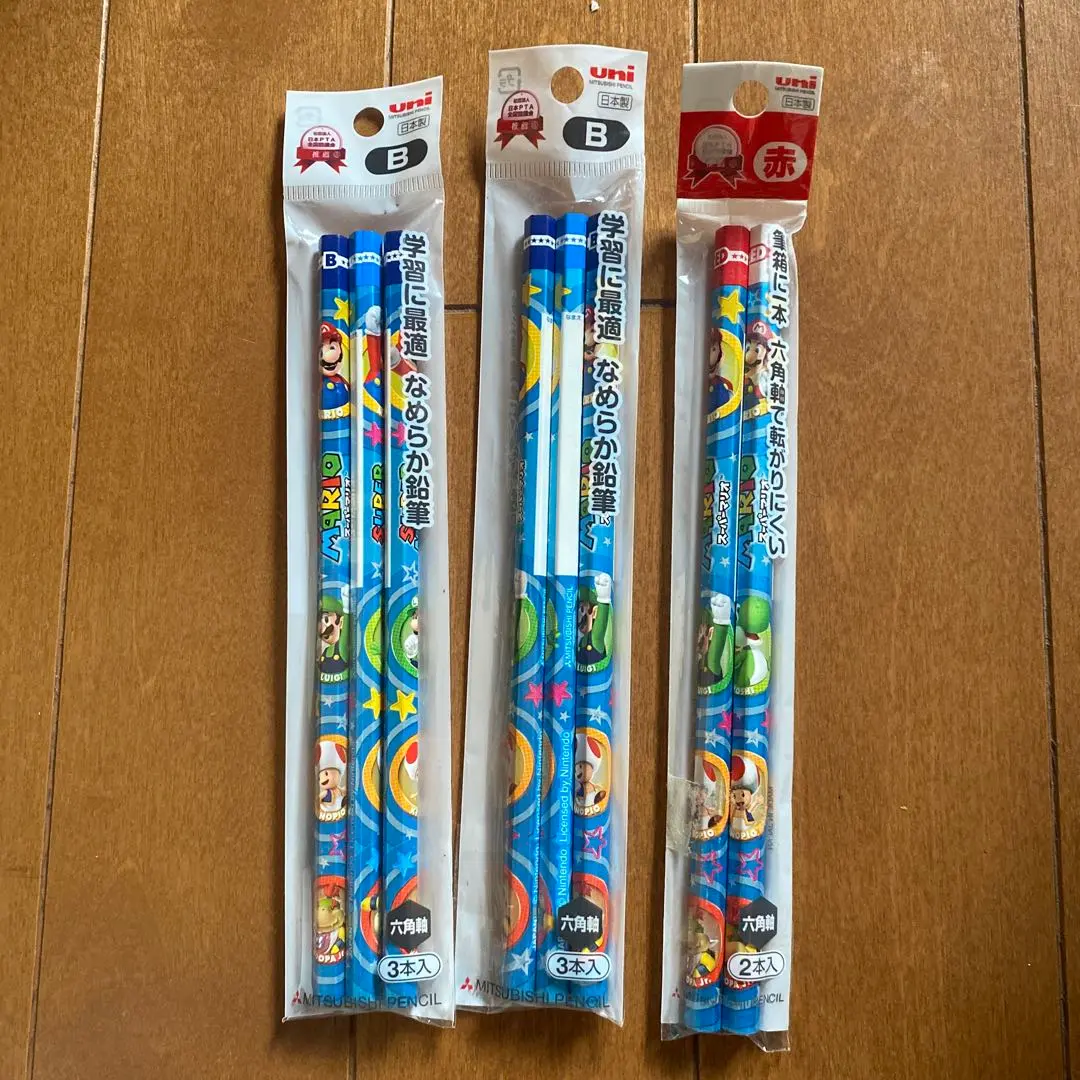 Thumbnail of Super Mario Pencils, B, 3 pencils per pack x 2 sets, 2 red pencils included