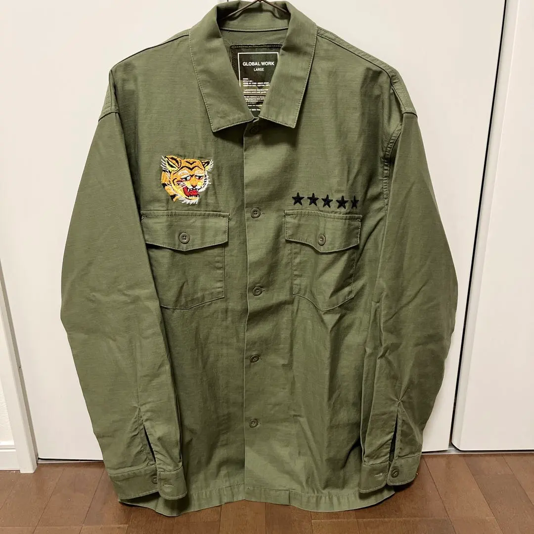 Thumbnail of GLOBAL WORK Tiger Embroidery Military Shirt Betjan