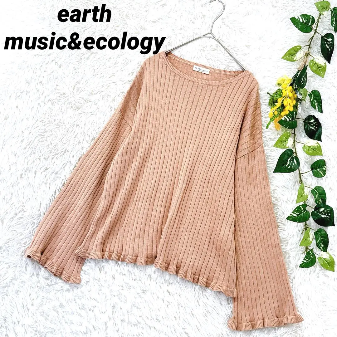 Thumbnail of earth music&ecology ★ Rib-Knit Sweater Flare Loose Fit