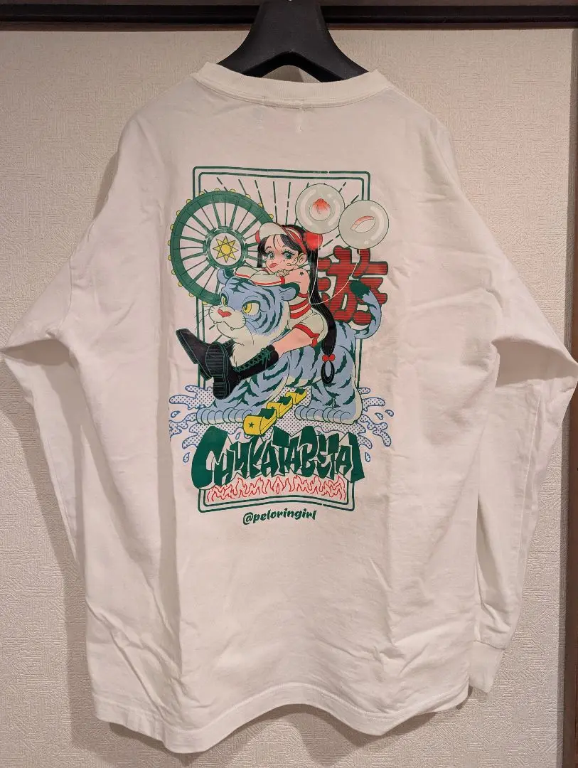 チュウカタベタイ　XL 復刻　ペロリンガール　Tシャツ tops | チュウカタベタイ