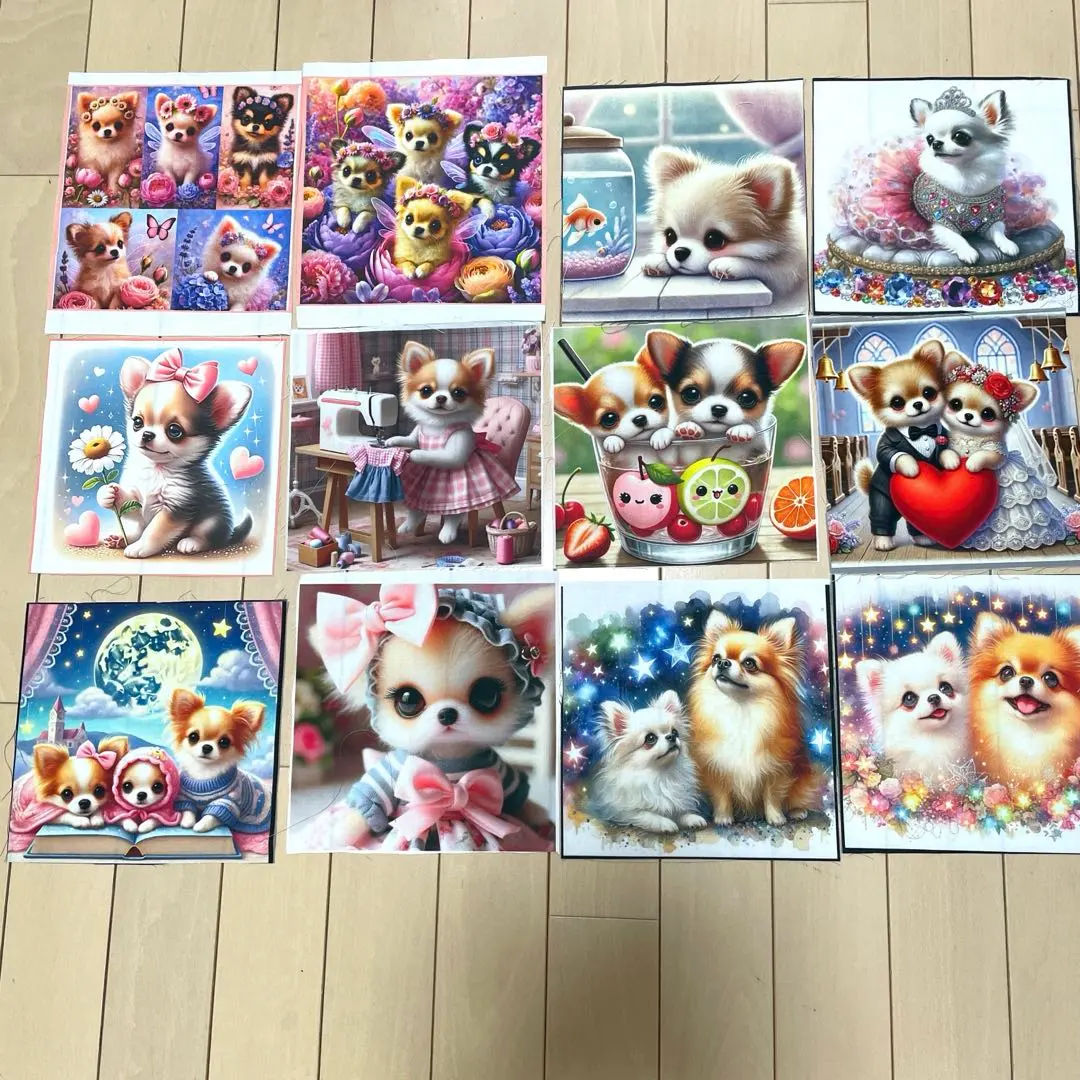 吉娃娃 拼布布料12片 ① 的縮圖