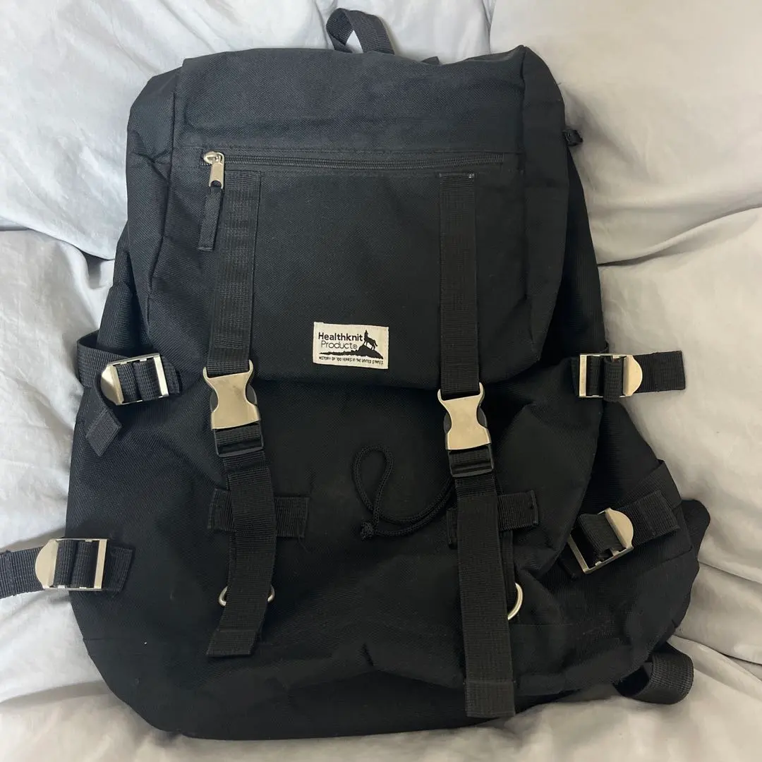 Healthknit 黑色背包 的縮圖