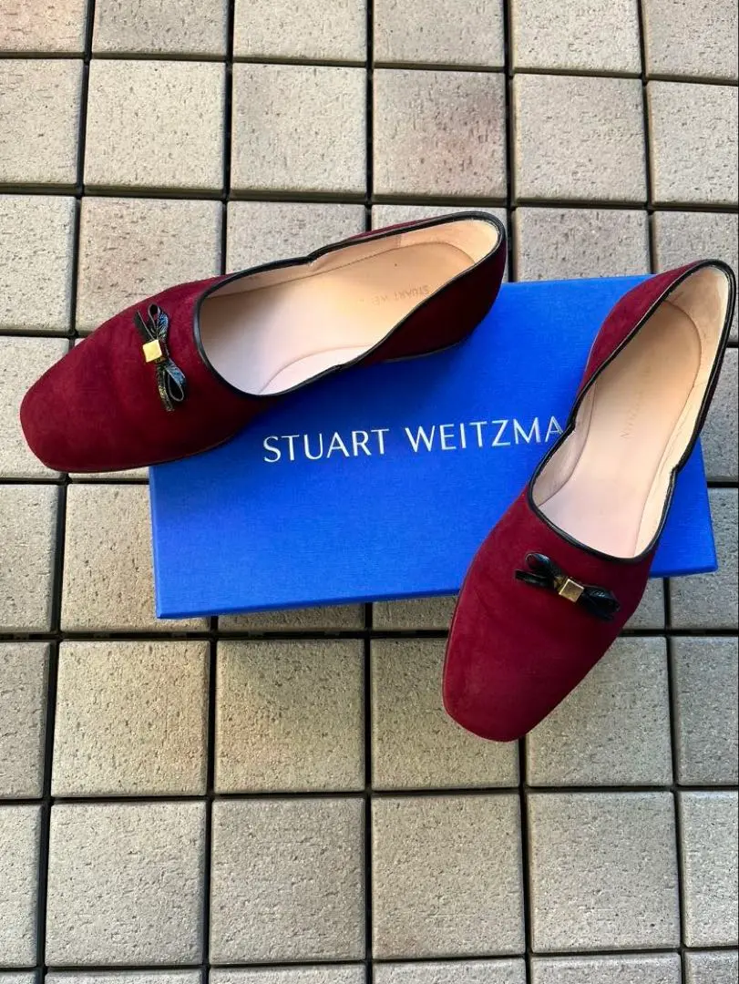 未使用　STUART WEITZMAN リボン付きフラットシューズ 2025年最新】Stuart Weitzman レディース フラットシューズ