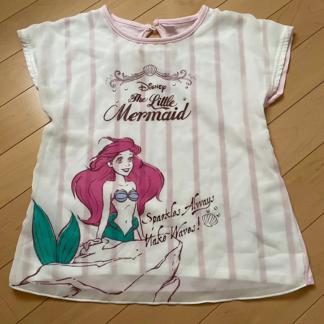 Thumbnail of Disney Ariel short-sleeved shirt, size 130, pink