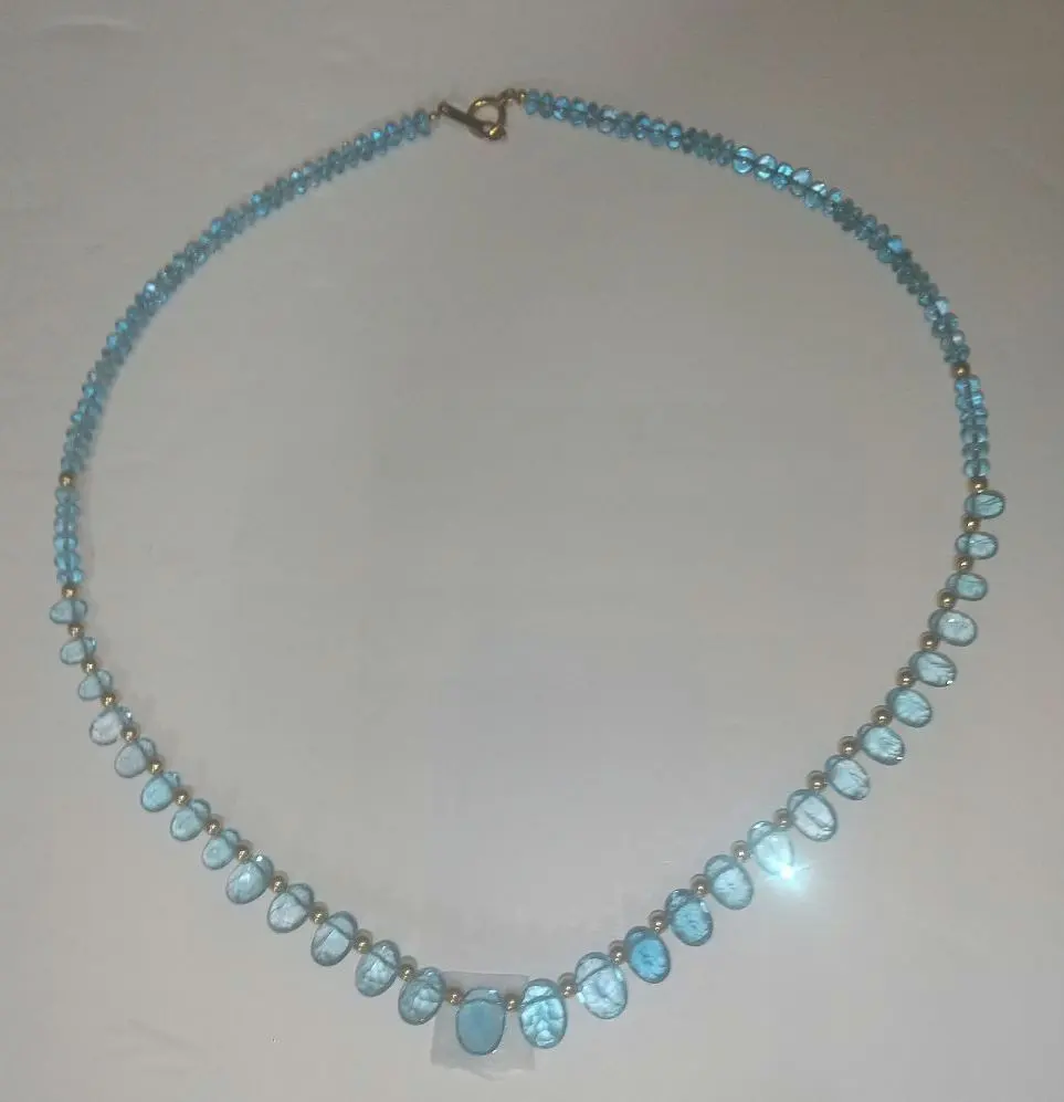 Thumbnail of [Rare Item] Full Eternity Blue Topaz Necklace