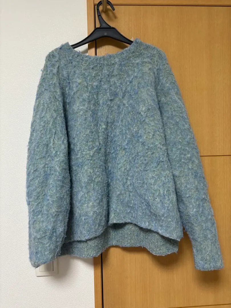 Thumbnail of cepo Fluffy Blue Long Sleeve Knit