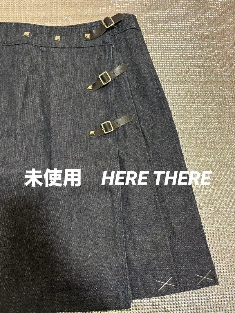 未使用　HERE THERE ヒアゼア　デニムスカート　プリーツスカート 2025年最新】HERE THERE スカートの人気アイテム - メルカリ