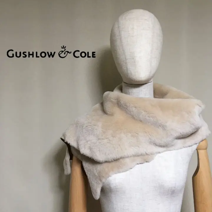 GUSHLOW & COLE  ムートンストール GUSHLOW & COLE リアルムートンストール マフラー羊革 イギリス